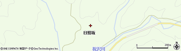 秋田県由利本荘市東由利老方日照坂周辺の地図