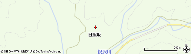 秋田県由利本荘市東由利老方（日照坂）周辺の地図