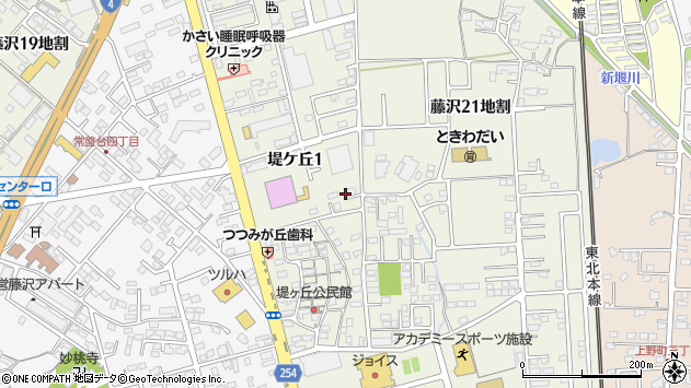 〒024-0011 岩手県北上市堤ケ丘の地図