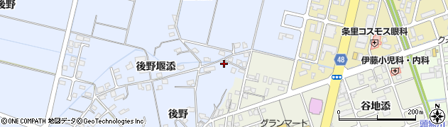 秋田県横手市赤坂後野74周辺の地図