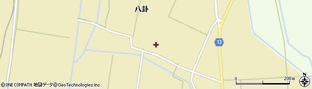 秋田県横手市雄物川町沼館八卦153周辺の地図
