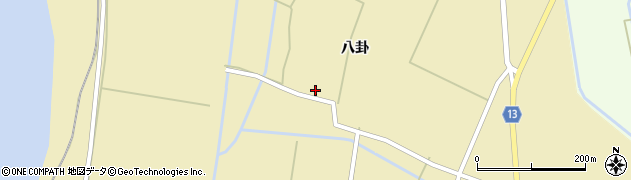 秋田県横手市雄物川町沼館下八卦周辺の地図