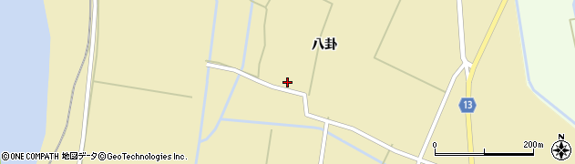 秋田県横手市雄物川町沼館（下八卦）周辺の地図