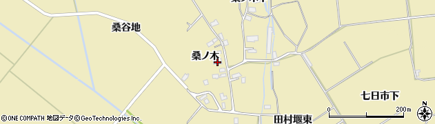 秋田県横手市平鹿町下吉田桑ノ木周辺の地図