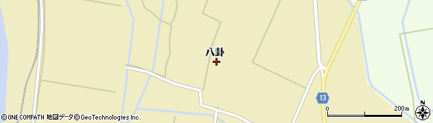 秋田県横手市雄物川町沼館八卦184周辺の地図