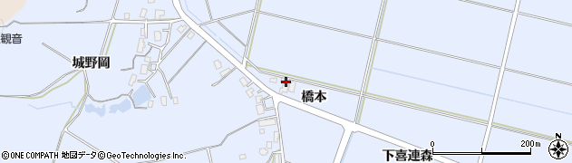 秋田県横手市赤坂橋本63周辺の地図