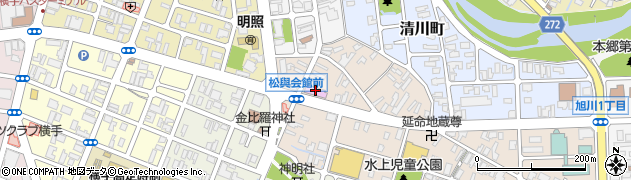 松與会館周辺の地図