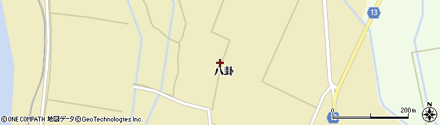 秋田県横手市雄物川町沼館八卦70周辺の地図