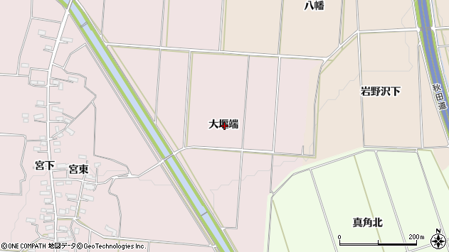 〒013-0056 秋田県横手市清水町新田の地図