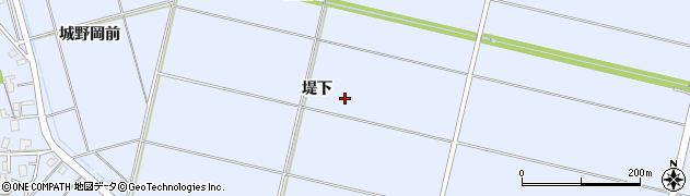 秋田県横手市赤坂堤下周辺の地図