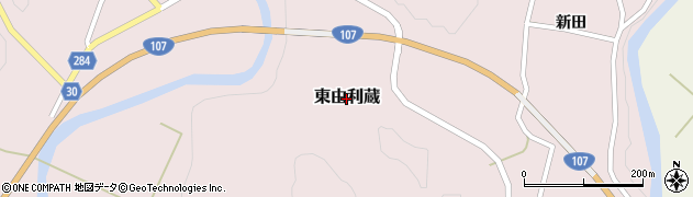 秋田県由利本荘市東由利蔵周辺の地図