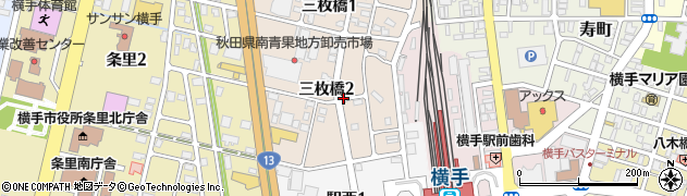 秋田県横手市横手町（下飛瀬）周辺の地図