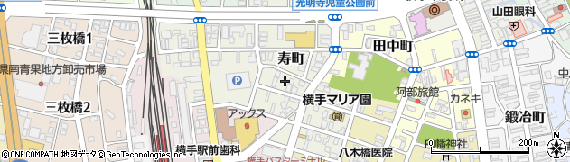 秋田県横手市寿町5周辺の地図
