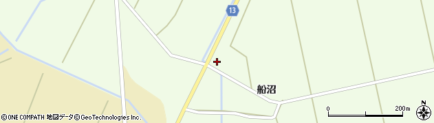 秋田県横手市雄物川町薄井船沼東周辺の地図
