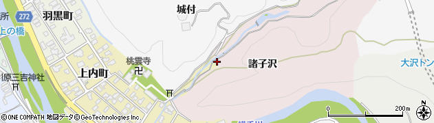 秋田県横手市前郷諸子沢周辺の地図