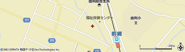 秋田県由利本荘市前郷家岸115周辺の地図