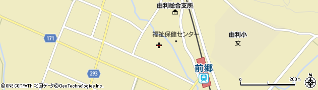 秋田県由利本荘市前郷（家岸）周辺の地図