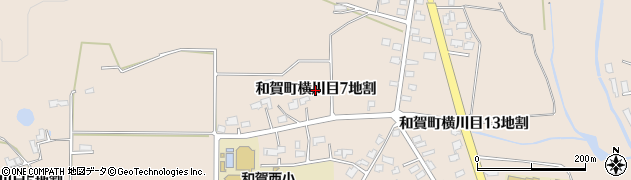 岩手県北上市和賀町横川目（７地割）周辺の地図