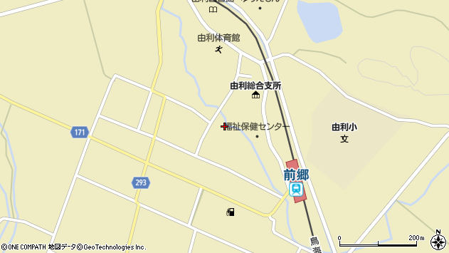 〒015-0341 秋田県由利本荘市前郷の地図