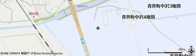 岩手県遠野市青笹町中沢２地割周辺の地図