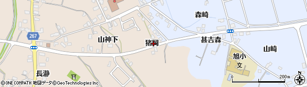 秋田県横手市猪岡猪岡周辺の地図