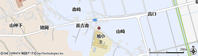 秋田県横手市赤坂山崎周辺の地図