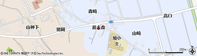 秋田県横手市赤坂（甚吉森）周辺の地図
