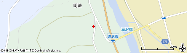 秋田県由利本荘市森子明法54周辺の地図