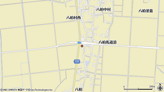 〒013-0378 秋田県横手市大雄八柏街道添の地図