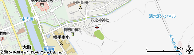 秋田県横手市睦成清水沢周辺の地図