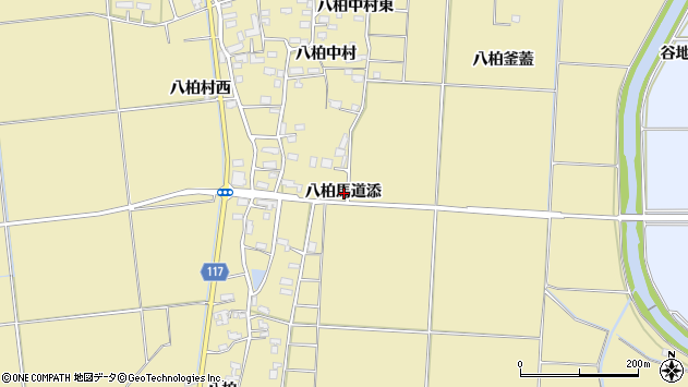 〒013-0376 秋田県横手市大雄八柏馬道添の地図