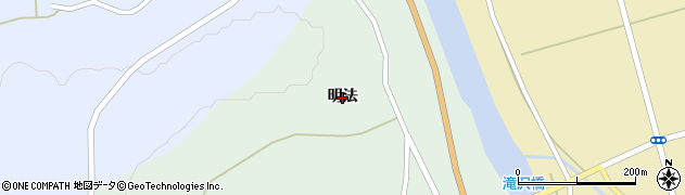 秋田県由利本荘市森子（明法）周辺の地図