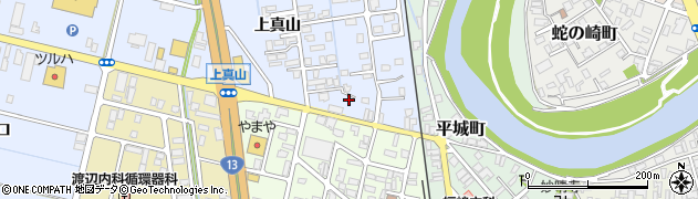 秋田県横手市横手町上真山78周辺の地図