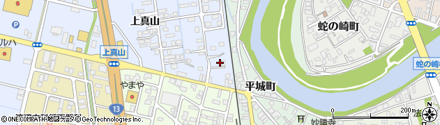 秋田県横手市横手町上真山58周辺の地図