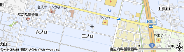 秋田県横手市横手町周辺の地図