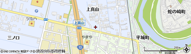 秋田県横手市横手町上真山168周辺の地図