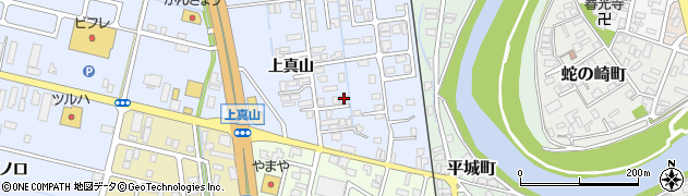 秋田県横手市横手町上真山周辺の地図