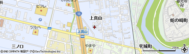 秋田県横手市横手町上真山175周辺の地図