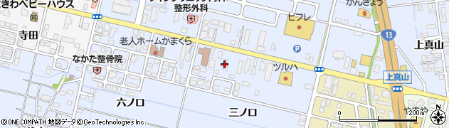 秋田県横手市横手町（三ノ口）周辺の地図