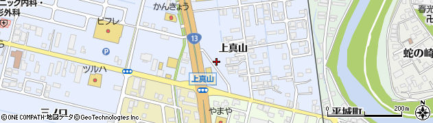 秋田県横手市横手町上真山151周辺の地図