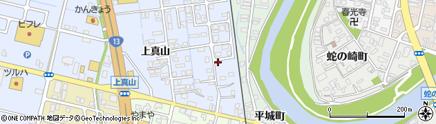 秋田県横手市横手町上真山64周辺の地図