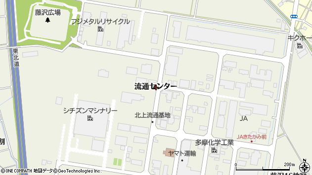 〒024-0014 岩手県北上市流通センターの地図