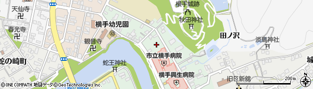 秋田県横手市根岸町周辺の地図