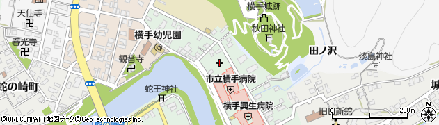 秋田県横手市根岸町周辺の地図