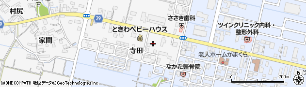 秋田県横手市三本柳寺田周辺の地図