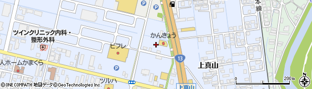 秋田県横手市横手町上真山23周辺の地図