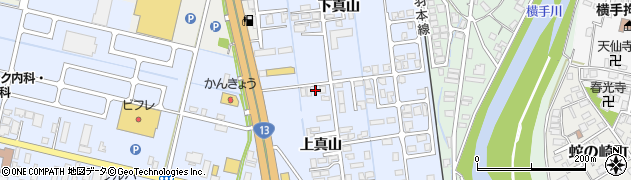 秋田県横手市横手町上真山183周辺の地図