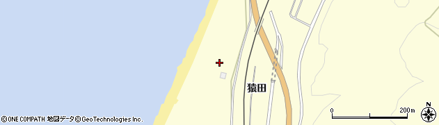 秋田県由利本荘市西目町出戸猿田周辺の地図
