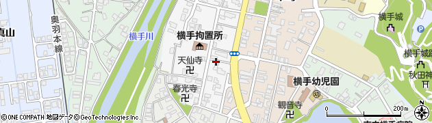 秋田県横手市二葉町周辺の地図