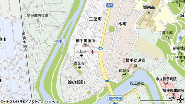 〒013-0019 秋田県横手市二葉町の地図